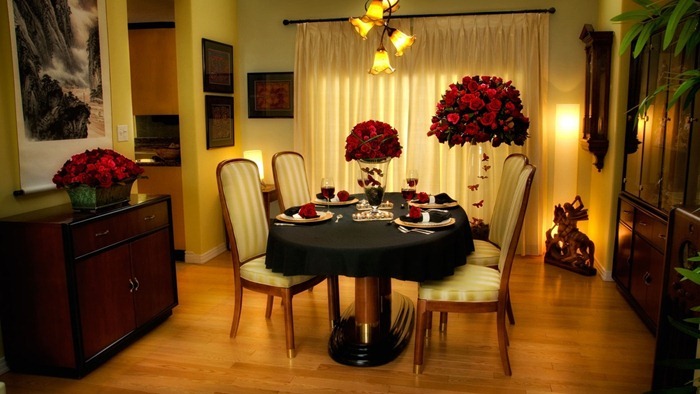 Romantyczna kolacja w domu