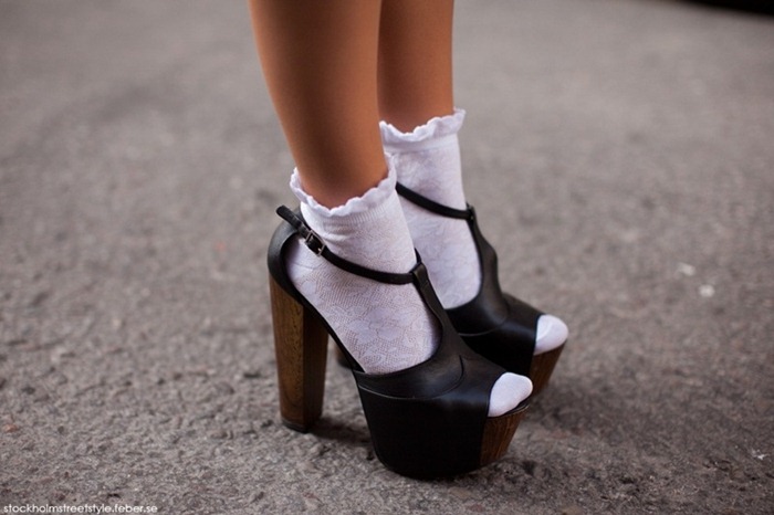 Sandaler med sokker