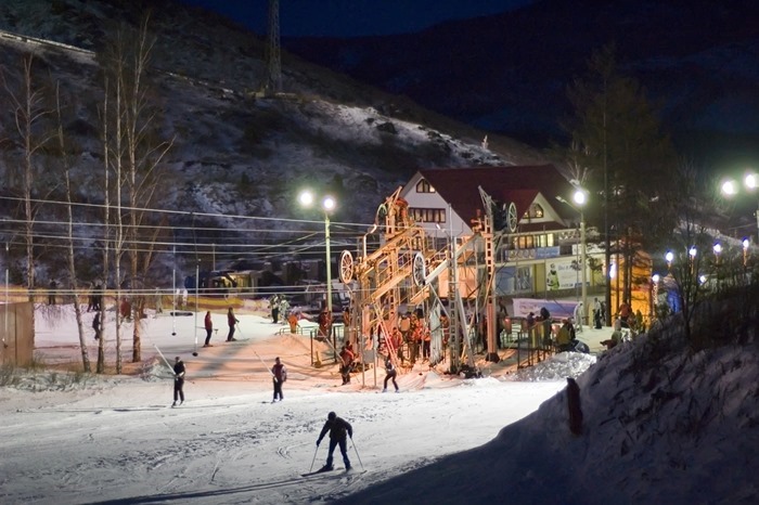Det bedste skisportssted i Rusland i Ural