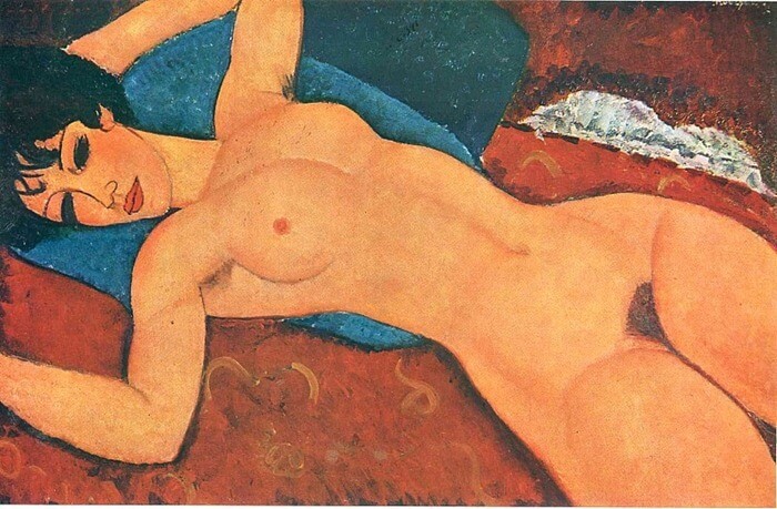 Amedeo Modigliani Berbaring Bogel, 1917-1918