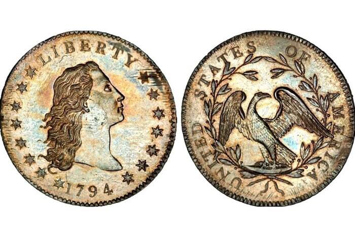Libertad con el pelo suelto, 1794 - la moneda más cara del mundo