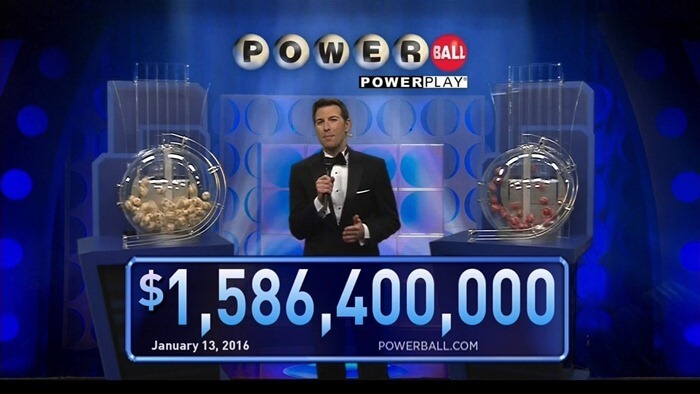 Powerball - $ 1.586,4 milhões, 2016, maior prêmio na loteria da história