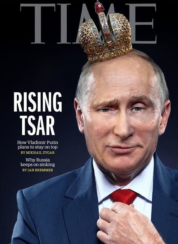Czar Vladimir Putin na capa da TIME 2018