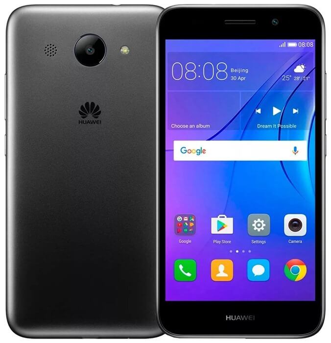 Huawei Y3 adalah telefon pintar terbaik di bawah 5,000 rubel pada tahun 2018