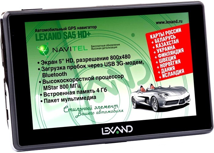 „LEXAND SA5 HD +“ - geriausias „GPS Navigator 2018“ - apžvalgos