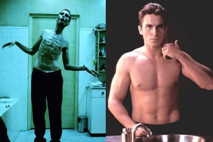 Christian Bale subțire în filmul The Machinist