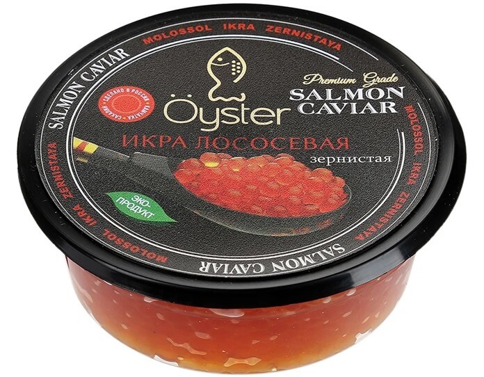 Caviar vermelho ostra