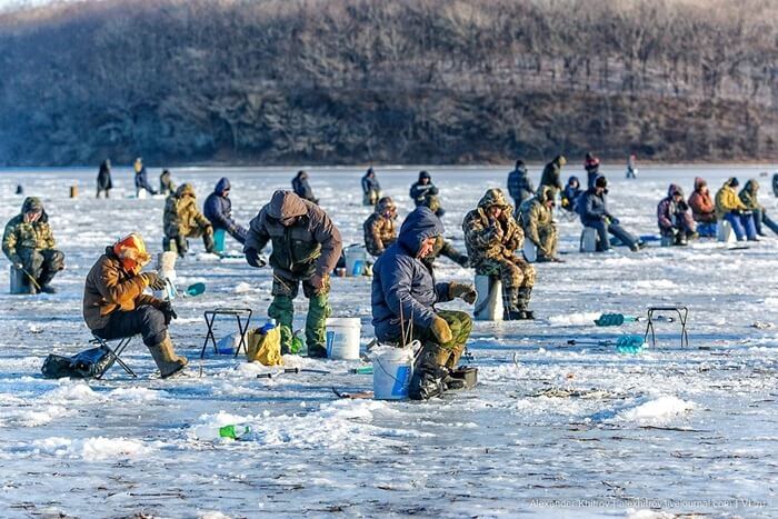 Pesca de invierno en Rusia