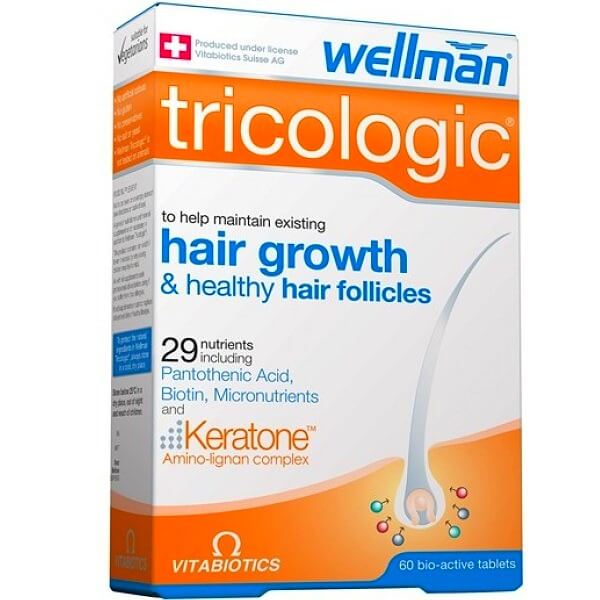 Vitamin Tricologic Wellman untuk kebotakan corak lelaki