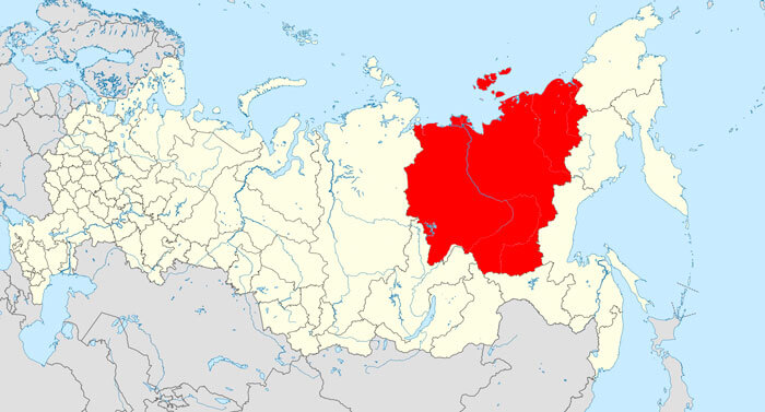 Republikken Sakha (Yakutia) er den største bestanddel i Den Russiske Føderation