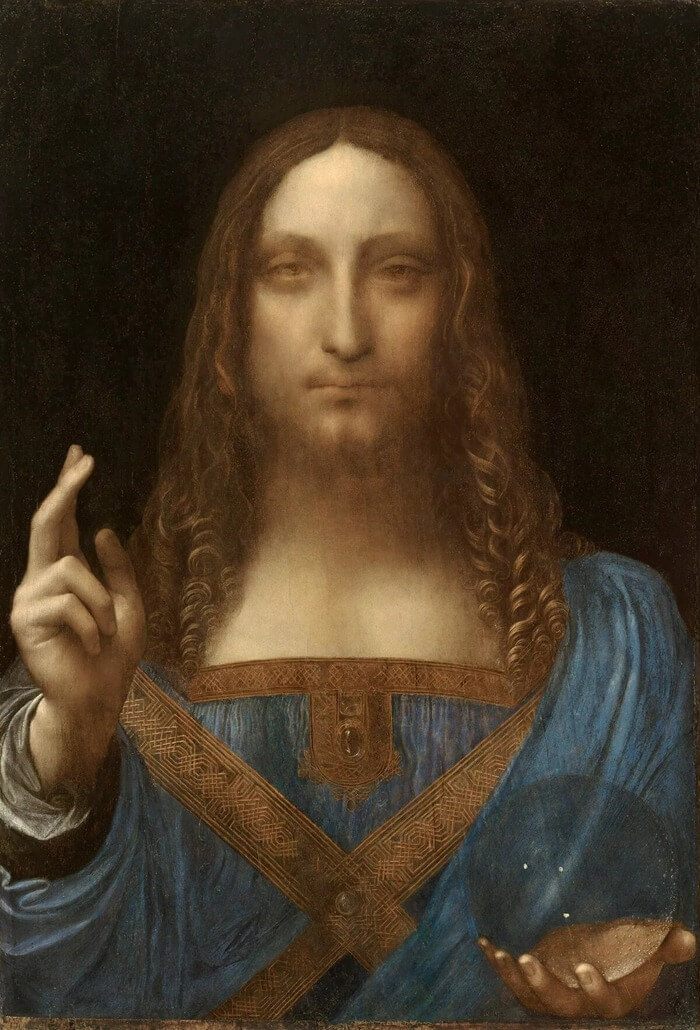 Obraz Leonarda da Vinci Zbawiciela świata