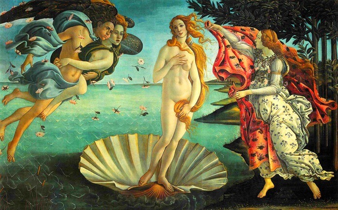 De geboorte van Venus, Sandro Botticelli