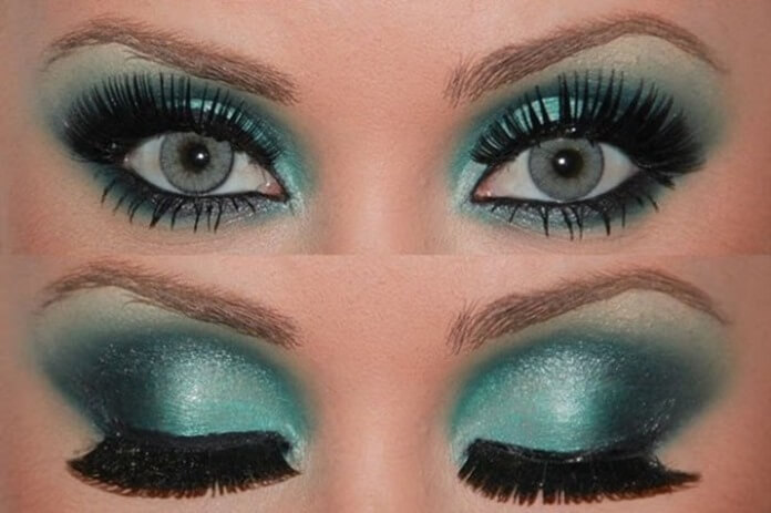 Smaragdgroene make-up