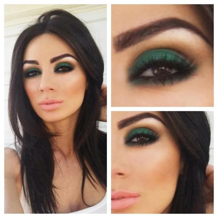Makijaż zielony