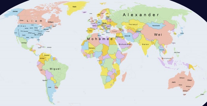 Най-популярните имена в Русия и света