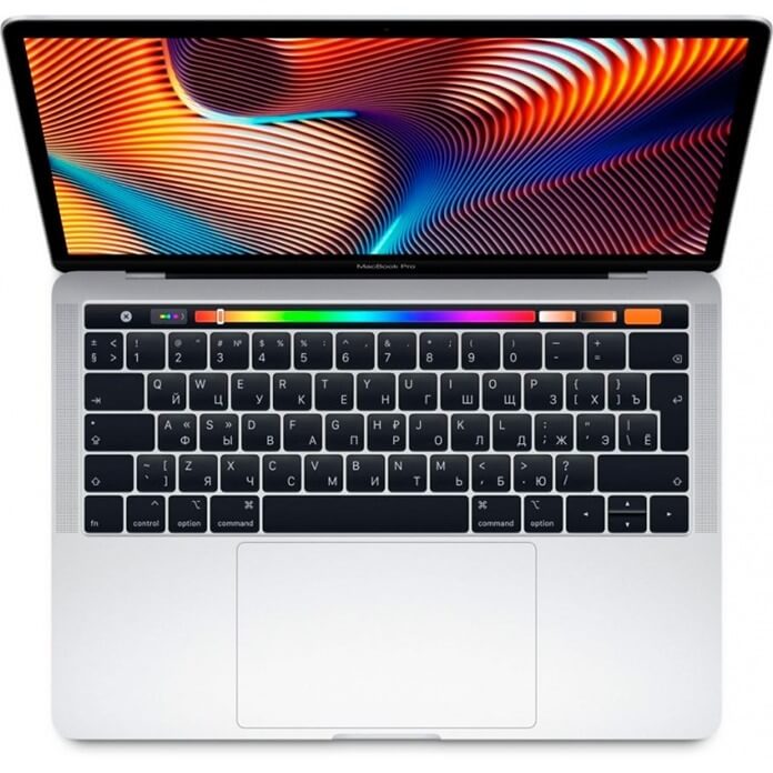 MacBook Pro 13, Retina-skjerm og berøringslinje, 2019